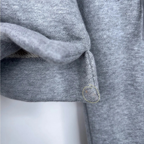 Jonathan Simkhai Pearl Detail Tie Sleeve Hoodie Gray Cropped Flared Cuffs Small - Picture 9 of 13